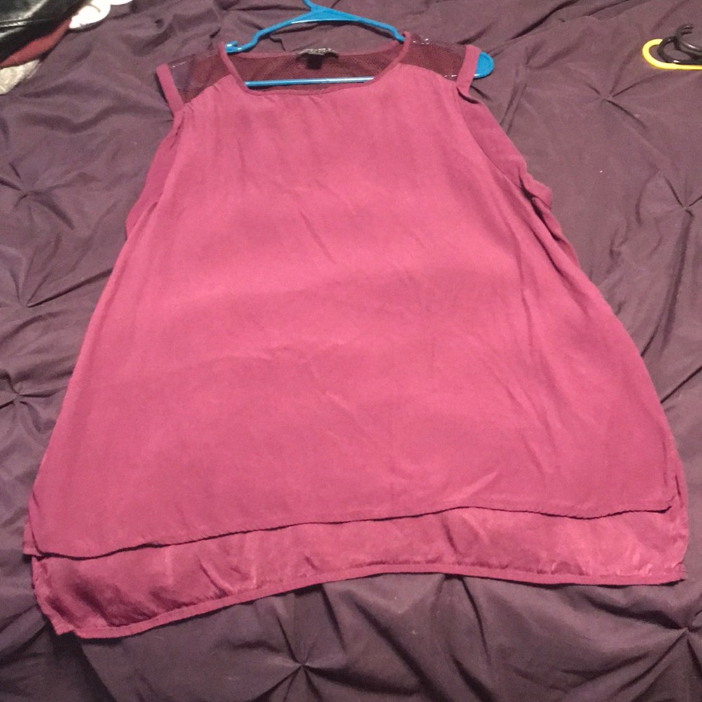 Maroon Flowy tank